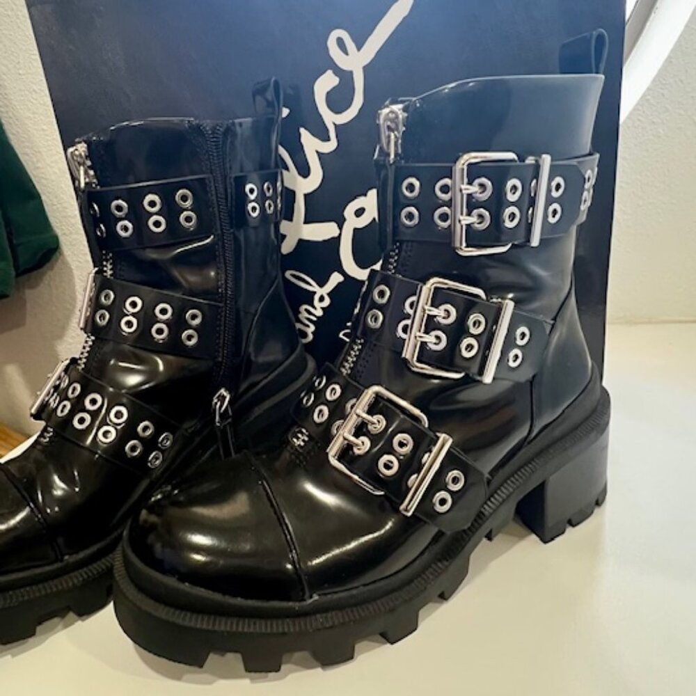 Alice + Olivia Patent Black Boots